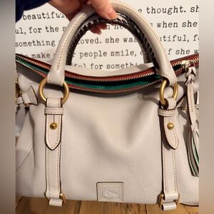 Dooney & Bourke Florentine Leather Satchel with detachable strap.